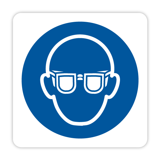 Lunettes de protection obligatoires - M004 - ISO 7010 - étiquettes et
