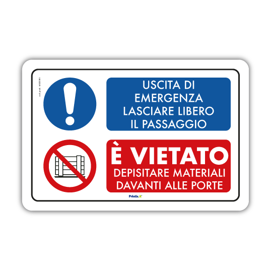 Cartello "Uscita Di Emergenza – Tenere Libero Il Passaggio" In PVC, 20x30 Cm, Tedesco, Resistente UV - 5