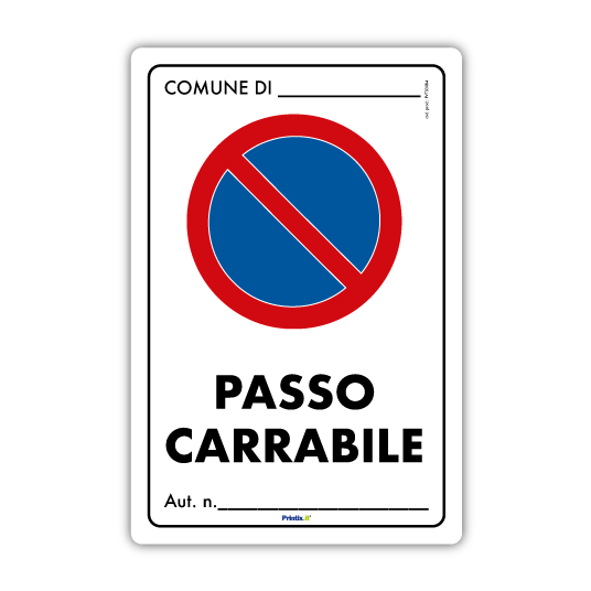 Passo Carrabile In Plastica 20x30 Cm - Segnaletica Sicurezza Edilizia - Foto 2