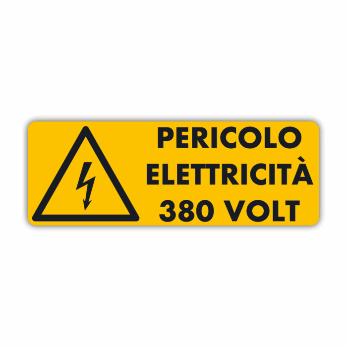 PVT094 - Cartello "Pericolo elettricità 380V" - immagine 1
